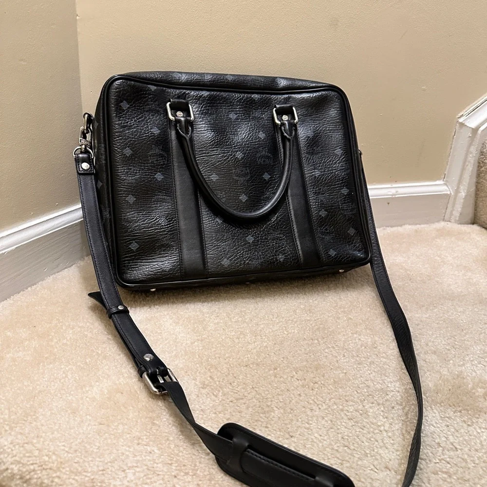 Black Leather Men's Bag